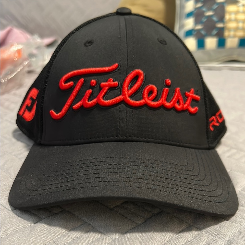 Titleist Black Cap with Red Embroidery